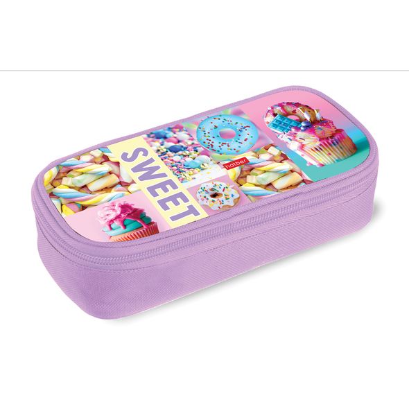 Пенал Hatber 205х95х45мм 1 отделение на молнии -Sweets-  в индив.упак. , 